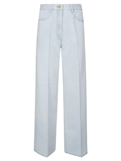 Forte Forte Cotton Denim Calvary 5 Pockets Pants In White