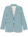 Forte Forte Cotton Gingham Oversized Jacket In Multi