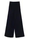 Forte Forte High-waisted Cotton Trousers Featuring Pockets In Black