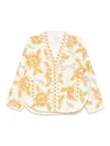 Forte Forte Floral Dragonflies Embroidered Jacket In White