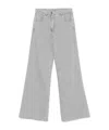 Forte Forte Wide-leg Denim Trousers Five Pockets In Gray