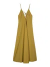 Forte Forte Cotton Poplin Maxi Dress In Light Brown
