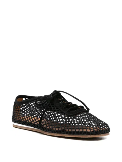 Forte Forte Cotton Mesh Derby Rubber Sole In Black
