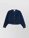 Forte Forte Cotton Overshirt With Chest And Patch Pockets In Blue
