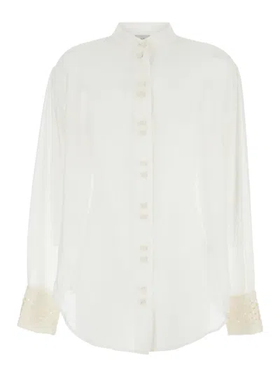 Forte Forte Cotton Silk Voile Oversize Shirt In White