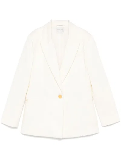 Forte Forte Cotton Single-breasted Blazer In Ivory
