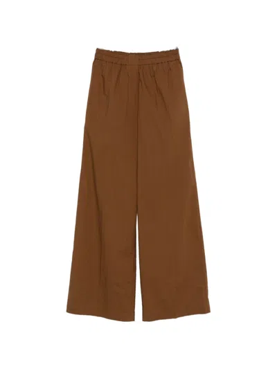 Forte Forte Cotton Trousers In Brown