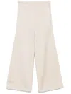 Forte Forte Forte_forte Mercerized Cotton Twill Flared Pants In 中性色