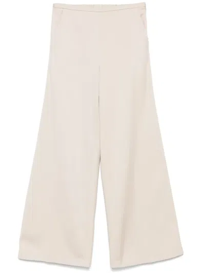 Forte Forte Cotton Twill Trousers In Brown