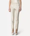 FORTE FORTE COTTON VISCOSE VELVET HIGH WAIST PANTS IN IVORY