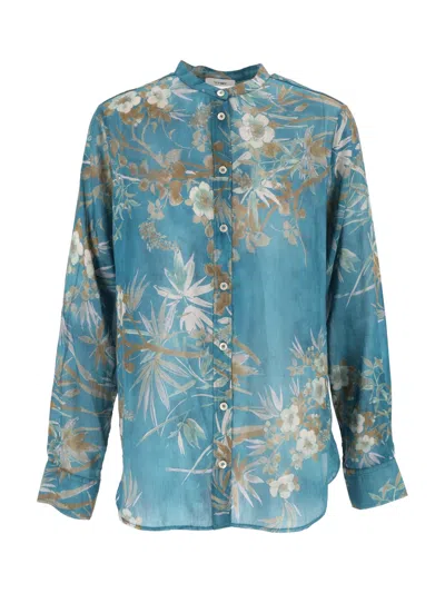 Forte Forte Floral-print Silk-blend Shirt In Multi