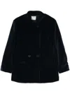 Forte Forte Double-breasted Corduroy Blazer In Blue