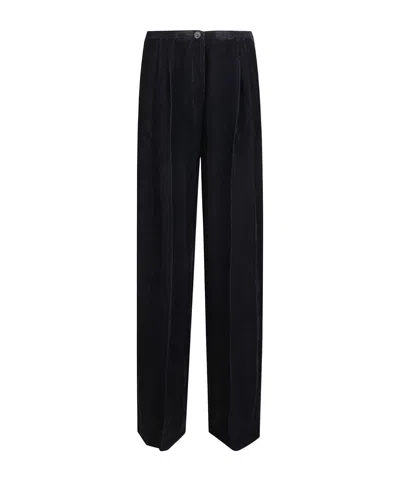 Forte Forte Creased Casual Pants In Black