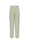 Forte Forte Creased Pants In Green