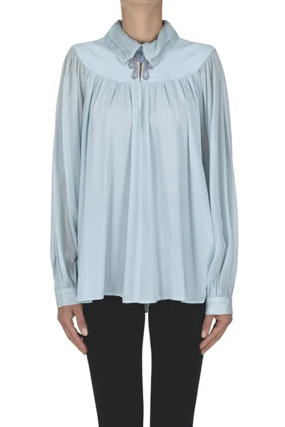 Forte Forte Crepè Blouse In Blue