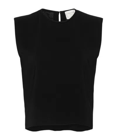 FORTE FORTE CREPE CROPPED BLOUSE