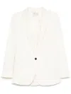 Forte Forte Crepe De Chine Blazer In 白色