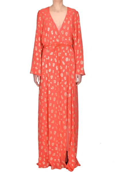 Forte Forte Crepè Long Wrapdress In Red