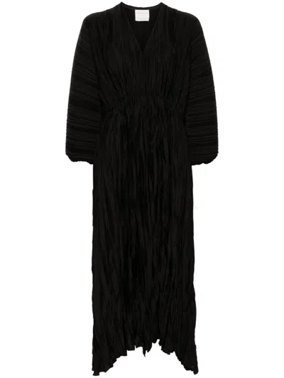 Forte Forte Crepe Midi Dress In Black