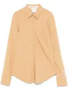Forte Forte Strong Strong Stretch Cady Crepe Shirt In 中性色
