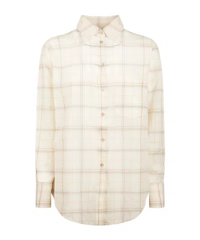 Forte Forte Checked Shirt In Neutral