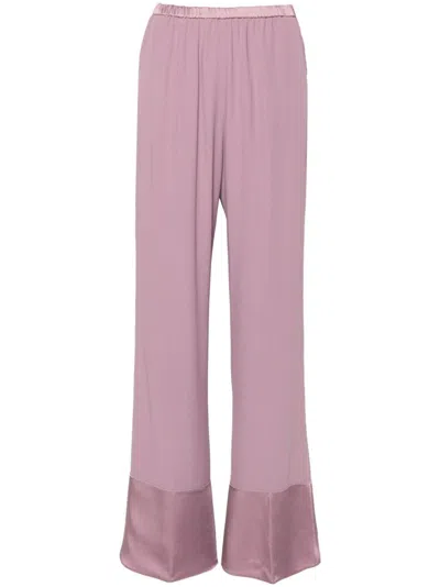 Forte Forte Crepe Trousers In 紫色