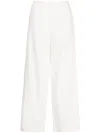 Forte Forte Crystal-embellished Wide-leg Trousers In White