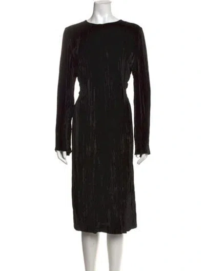 Pre-owned Forte Forte Crew Neck Knee-length Dress In Black
