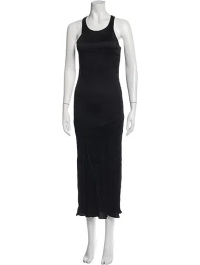 Pre-owned Forte Forte Crew Neck Long Dress In Blue