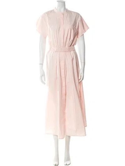 Pre-owned Forte Forte Crew Neck Long Dress In Pink