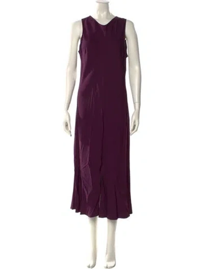 Pre-owned Forte Forte Crew Neck Long Dress In Purple