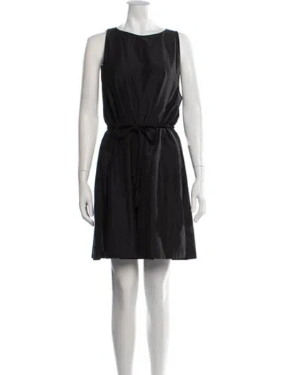 Pre-owned Forte Forte Crew Neck Mini Dress In Black