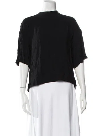 Pre-owned Forte Forte Crew Neck Short Sleeve Top In Black