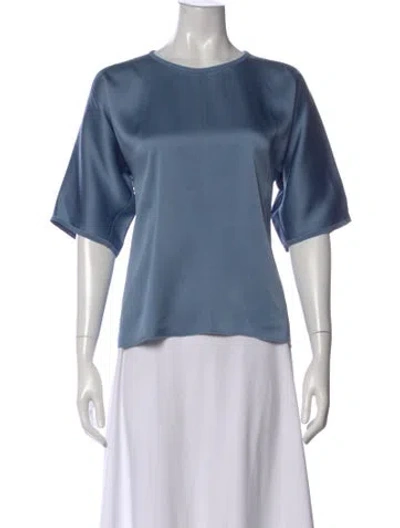 Pre-owned Forte Forte Crew Neck Short Sleeve Top In Blue