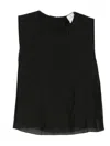 Forte Forte Crew-neck Sleeveless Top In Black