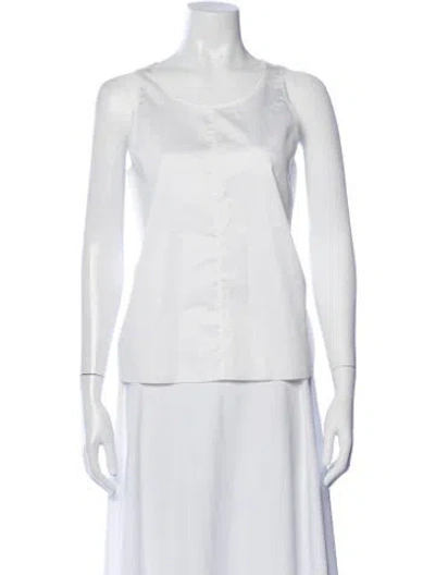 Pre-owned Forte Forte Crew Neck Sleeveless Top In White