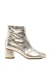 Forte Forte Crinkled-effect Ankle Boots In Silver