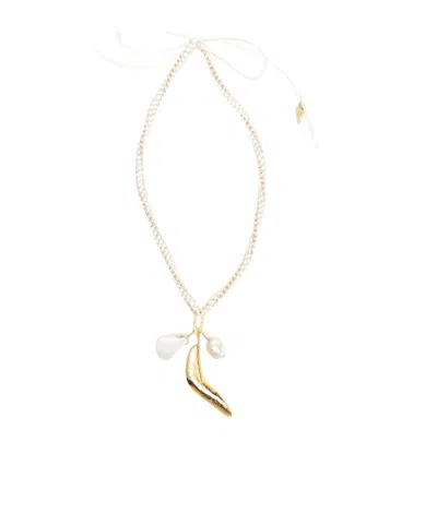 Forte Forte Crochet Choker In White