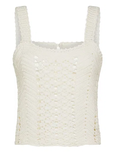 Forte Forte Crochet Top In Neutral
