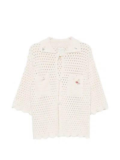 Forte Forte Crochet-knit Cardigan In Neutral