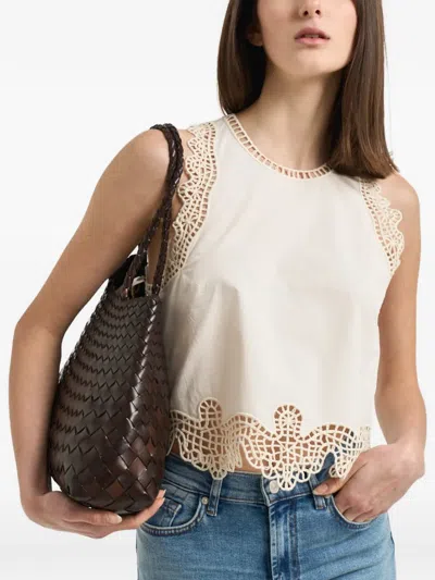 Forte Forte Crochet-trim Top In Neutral