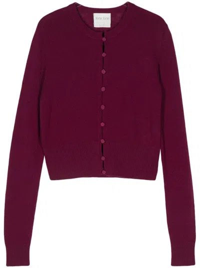 Forte Forte Cropped Cardigan In Purple