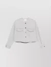 Forte Forte Grey Denim Cotton Overshirt In White