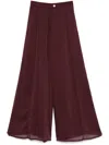 Forte Forte Cropped Palazzo Pants In Red