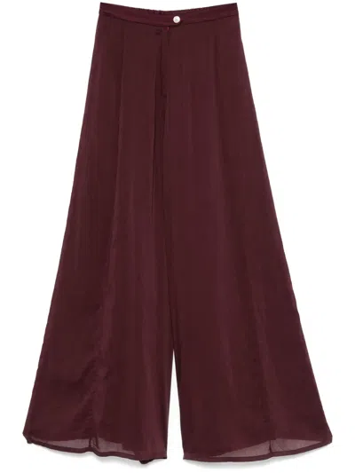 Forte Forte Cropped Palazzo Pants In Red
