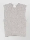 Forte Forte Cropped Sleeveless Top Ribbed Hem In Gray