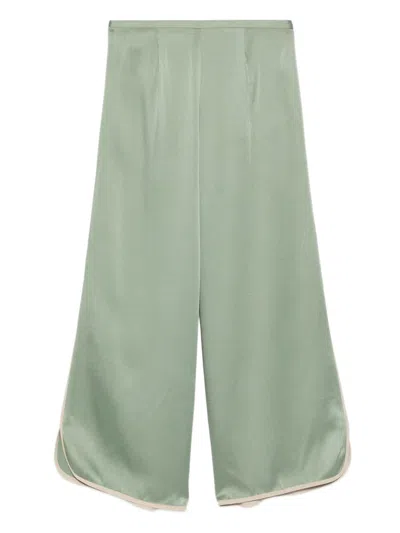 Forte Forte Cropped Trousers In Green
