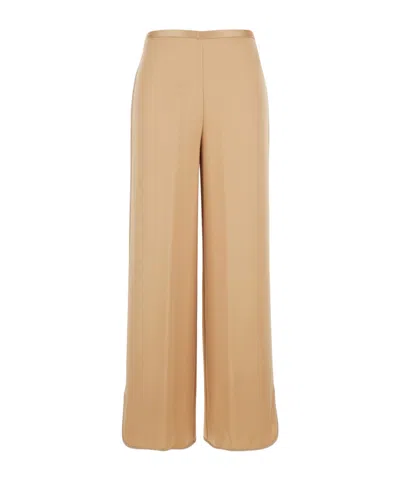 Forte Forte Cropped Trousers In Envers Satin In Neutral