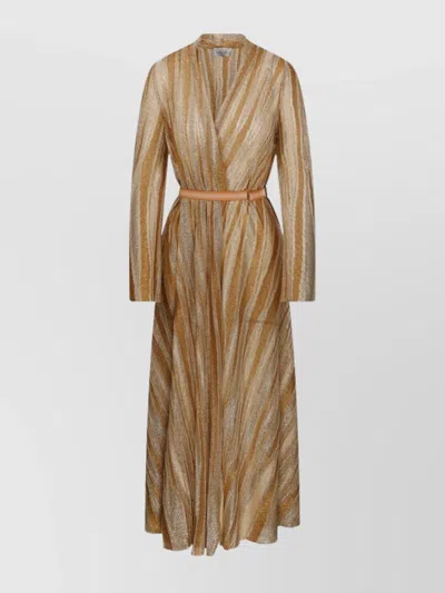 Forte Forte Cross Belted Maxi Dress In Multi