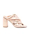 Forte Forte 90mm Laminated Leather Mules In Nude